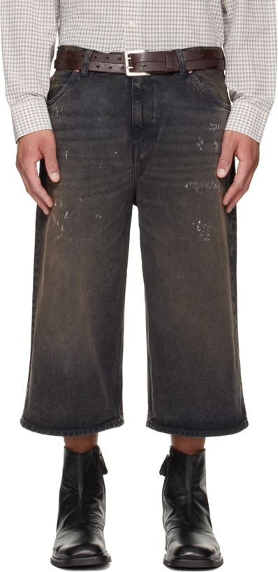 Photo: OUR LEGACY Black Capri Cut Denim Shorts