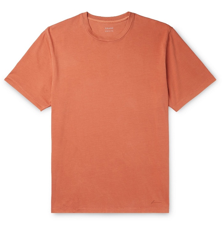 Photo: FRAME - Perfect Pima Cotton-Jersey T-Shirt - Orange