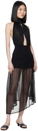 Paloma Wool Black Cosino Midi Dress