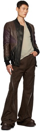 Rick Owens Brown Classic Flight Leather Jacket