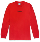 Vetements - Oversized Logo-Print Cotton-Jersey T-Shirt - Red