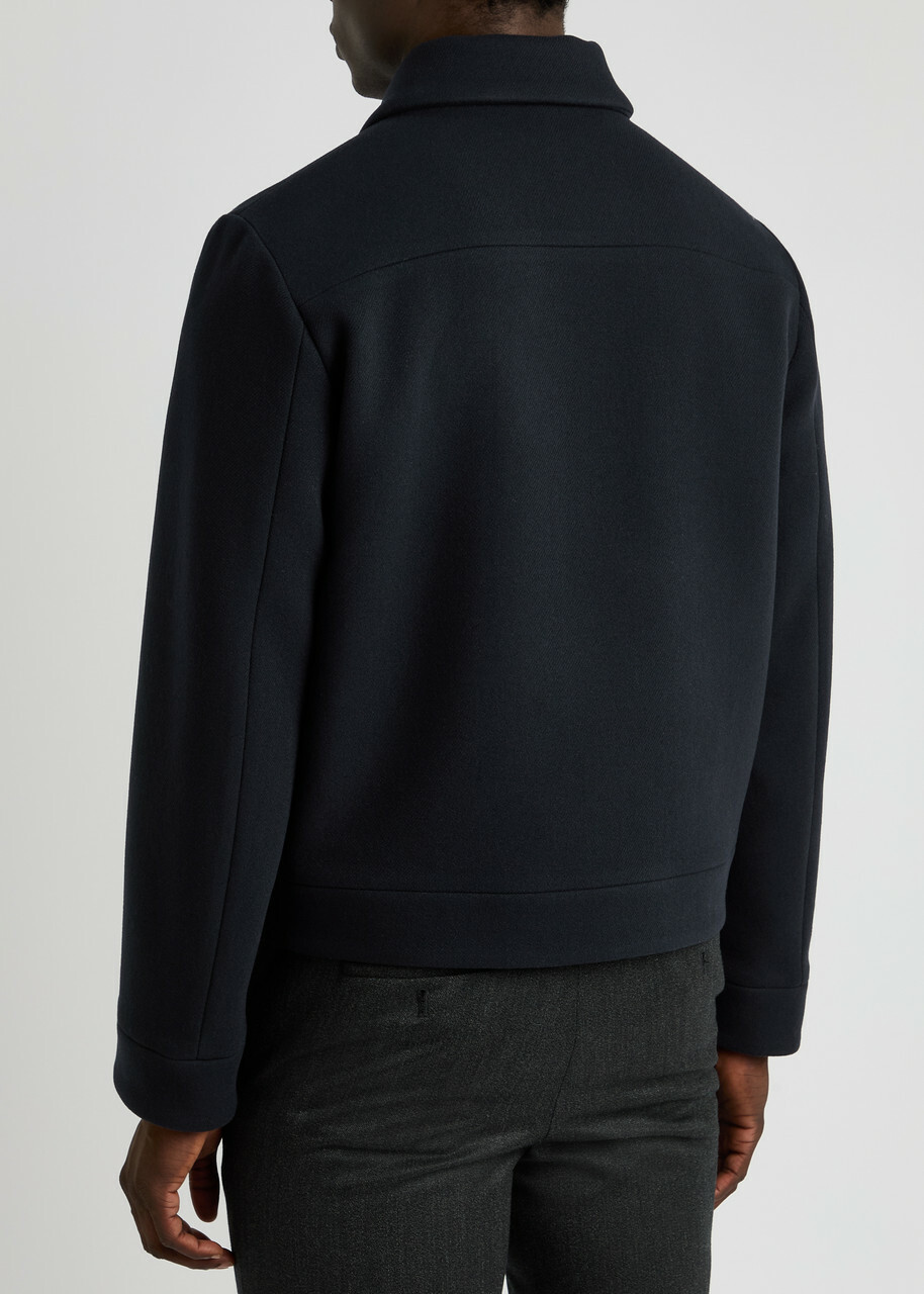Valentino VLogo Wool Jacket Navy Valentino