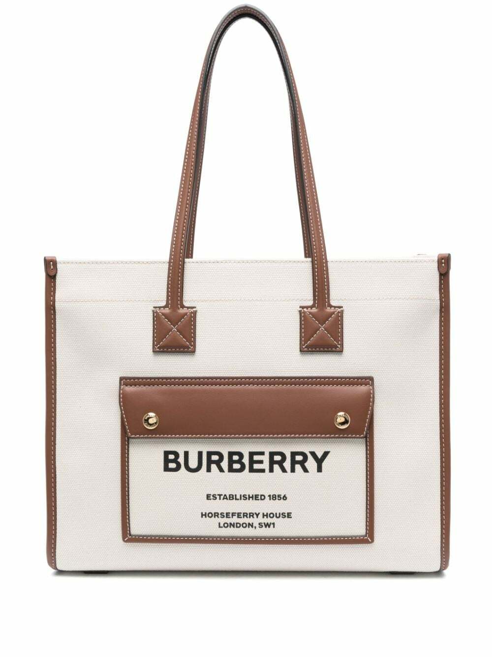 BURBERRY - Small Canvas Tote Bag