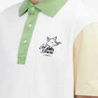 Cafe Kitsune Men's Café Kitsune Colorblock Relax Polo Shirt in Tapioca Colorblock