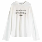 Acne Studios Men's Edden 1996 Logo Long Sleeve T-Shirt in Dusty White