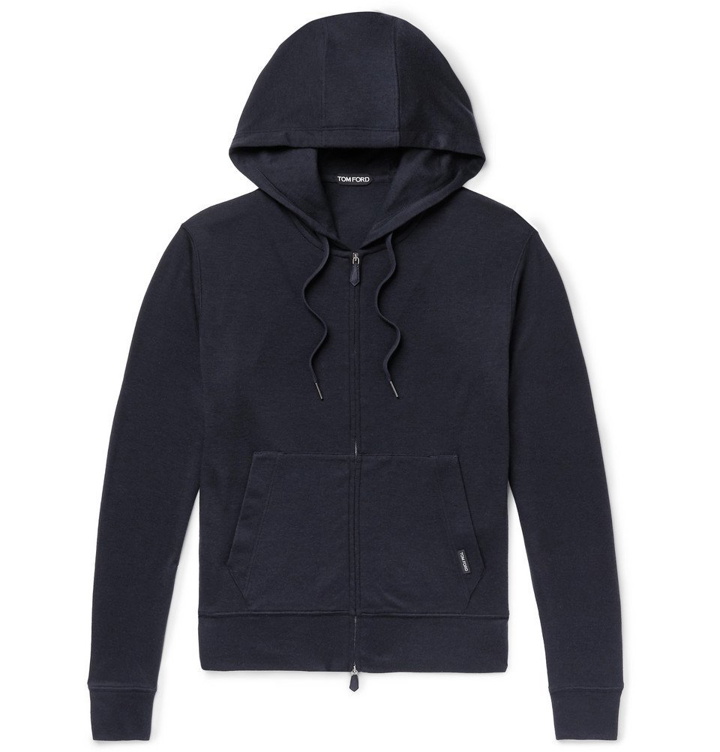 Photo: TOM FORD - Slim-Fit Cashmere Zip-Up Hoodie - Navy
