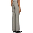 Ernest W. Baker Grey and Brown Houndstooth Flare Trousers