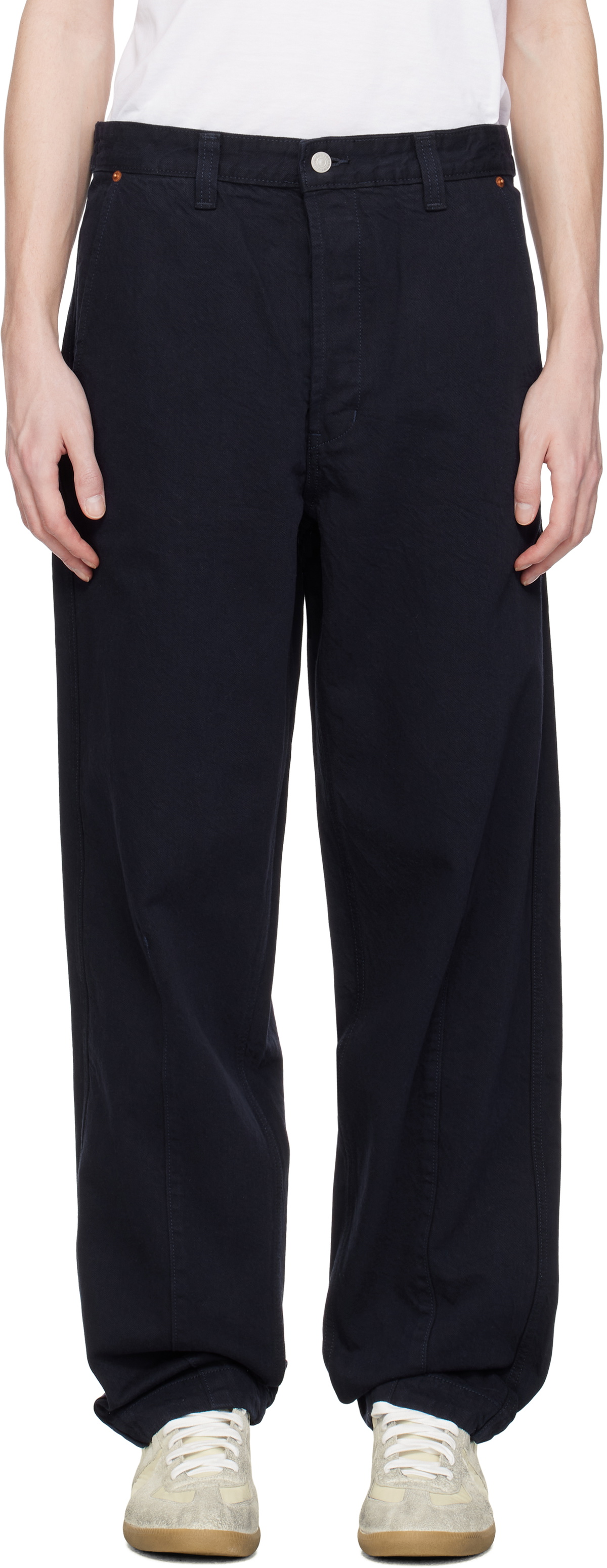 DOCUMENT Navy Non Fade Denim Painter Jeans