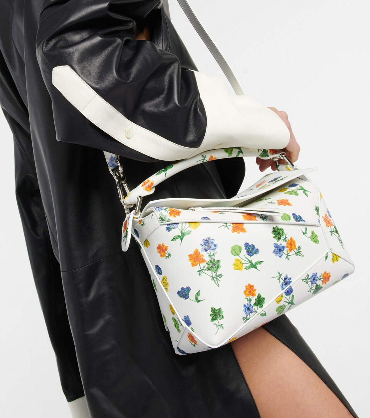 Loewe - Puzzle Small floral leather shoulder bag Loewe