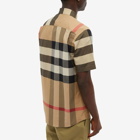 Burberry Men's Short Sleeve Somerton Check Shirt in Archive Beige Check