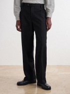 mfpen - Service Straight-Leg Cotton-Blend Hopsack Trousers - Black