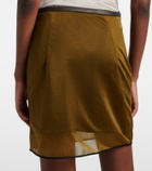 Jacques Wei Beaded floral miniskirt