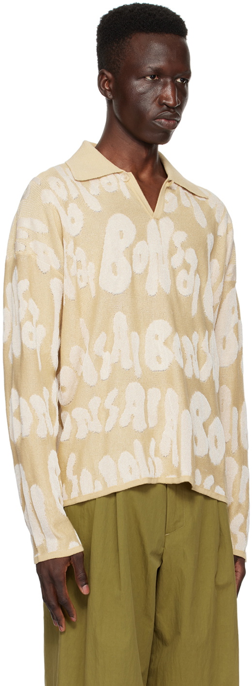 Bonsai Beige Jacquard Polo
