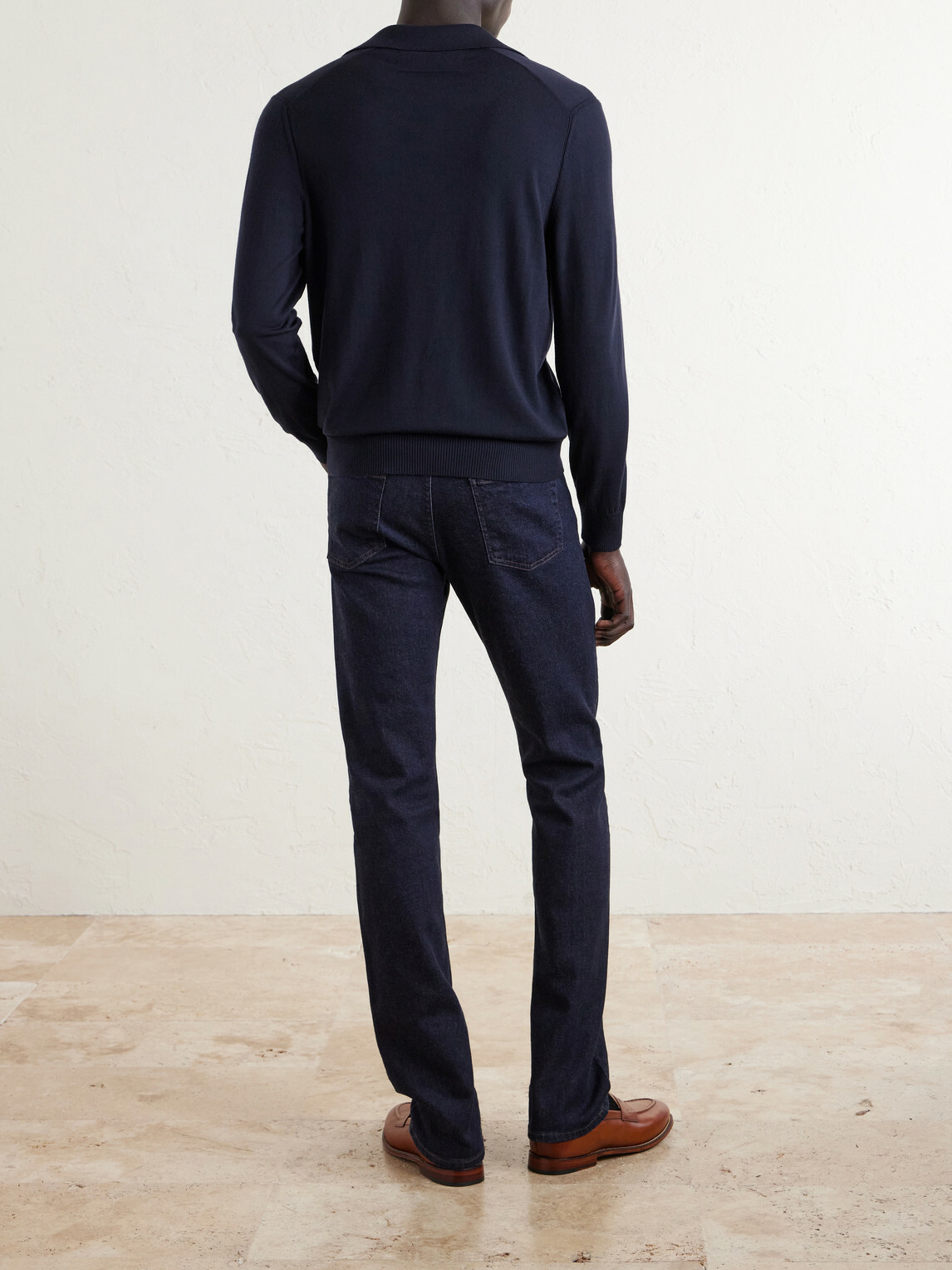 Dunhill - Merino Wool Polo Shirt - Blue