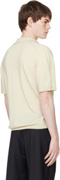 LGN Louis Gabriel Nouchi Off-White Short-Sleeved Polo