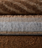 The House of Lyria Xoroi striped jute and wool-blend throw