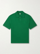 LOEWE - Anagram-Embroidered Cotton-Piqué Polo Shirt - Green