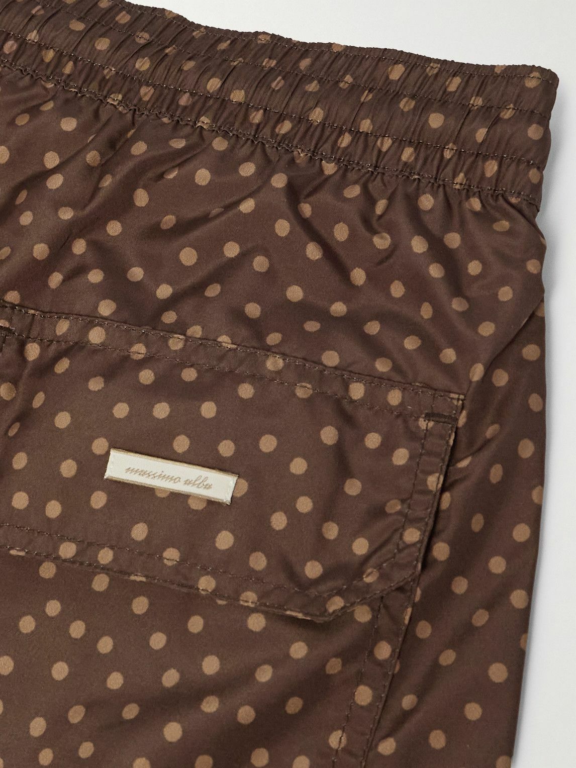 Massimo Alba - Kite Straight-Leg Mid-Length Polka-Dot Swim Shorts - Brown