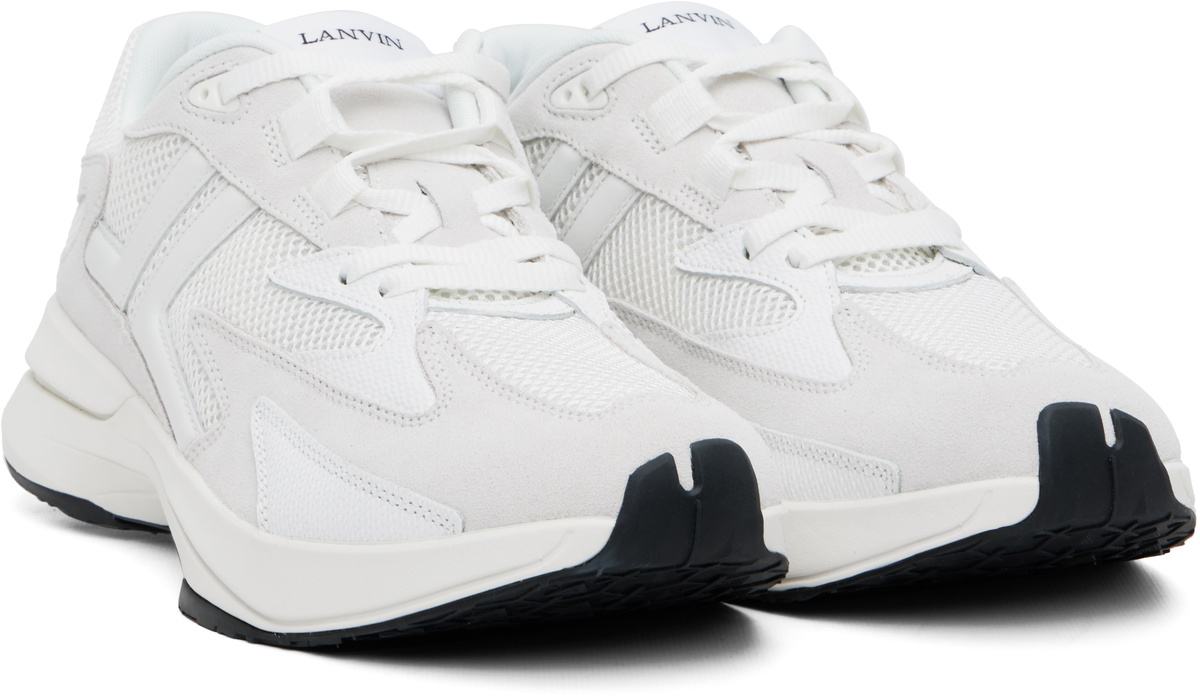 Lanvin White & Off-White JLA Mesh Sneakers Lanvin