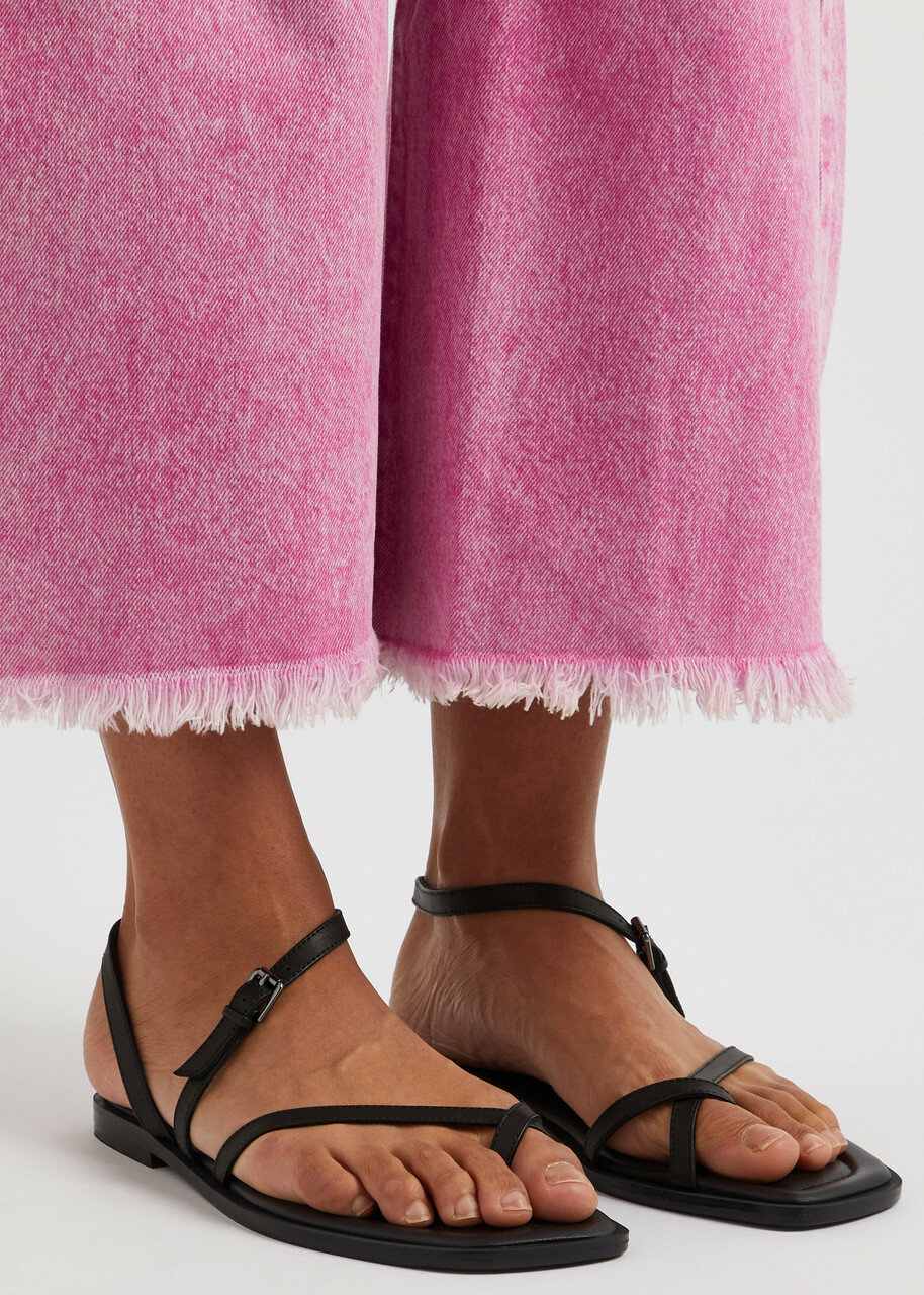 A.emery Lucia Leather Sandals Black