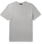 A.P.C. - Andrew Logo-Print Mélange Cotton-Jersey T-Shirt - Gray