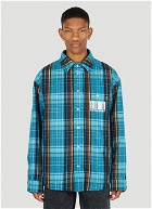 Barcode Flannel Shirt in Blue