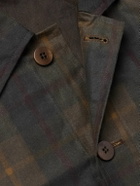 De Bonne Facture - Forest Checked Waxed Cotton-Canvas Jacket - Brown