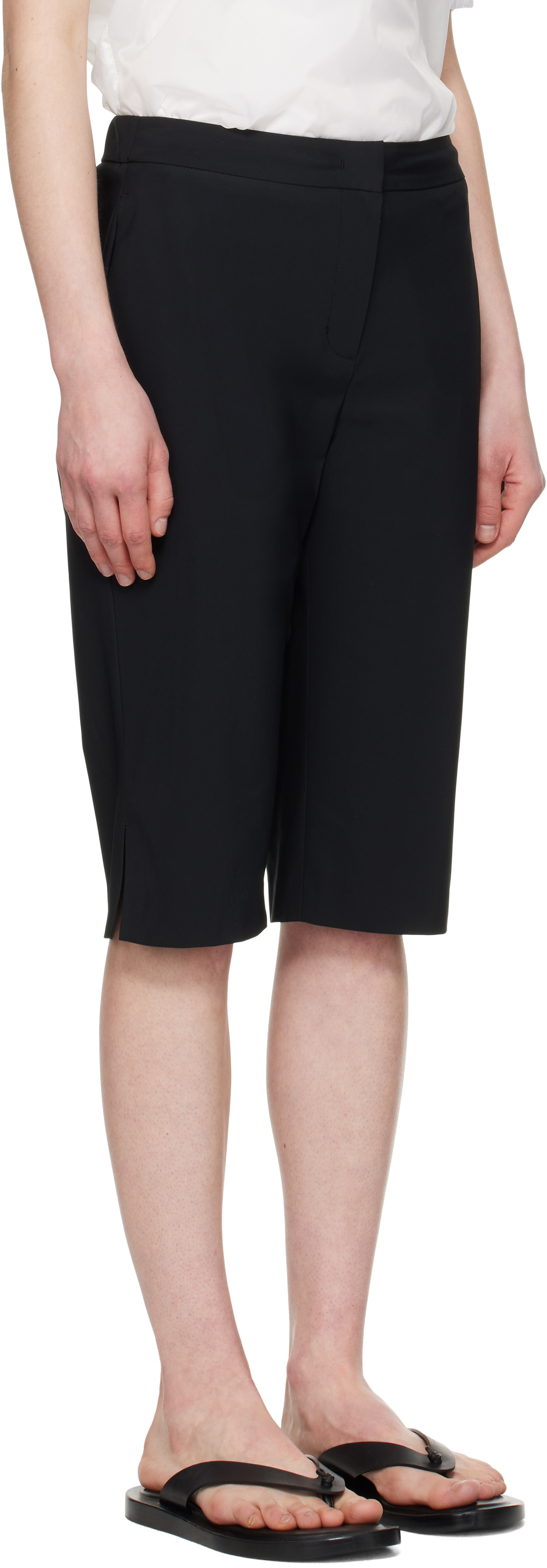 AMOMENTO Black Bermuda Shorts