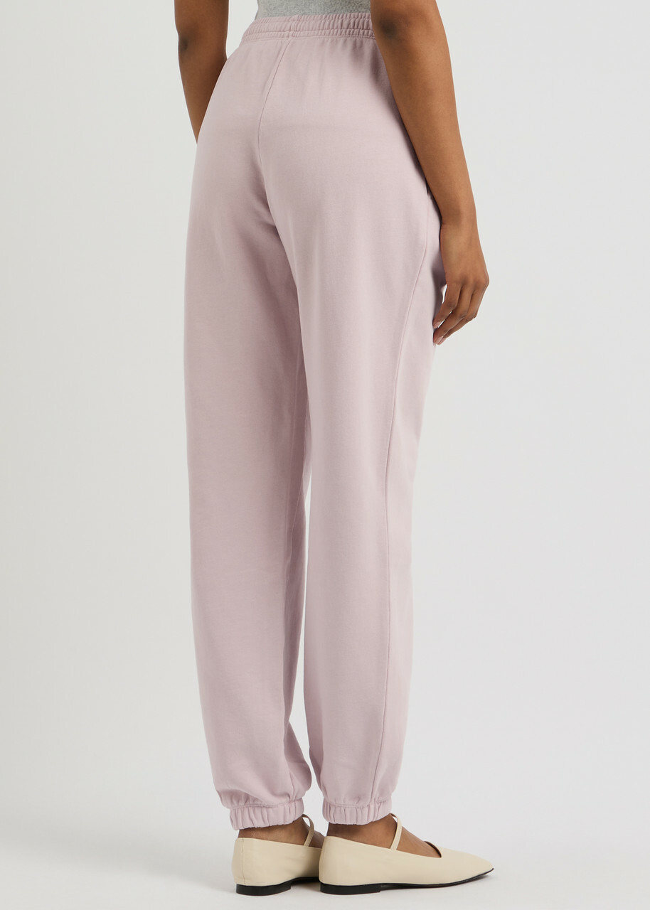 Rotate Sunday Classic Logo-embroidered Cotton Sweatpants Light Pink