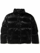 SAINT LAURENT - Quilted Glossed-Shell Down Jacket - Black