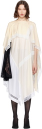 MARIE ADAM-LEENAERDT Off-White Underskirt Midi Dress