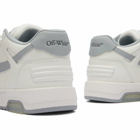 Off-White Men's Out Of Office Leather Sneakers in White/Grey