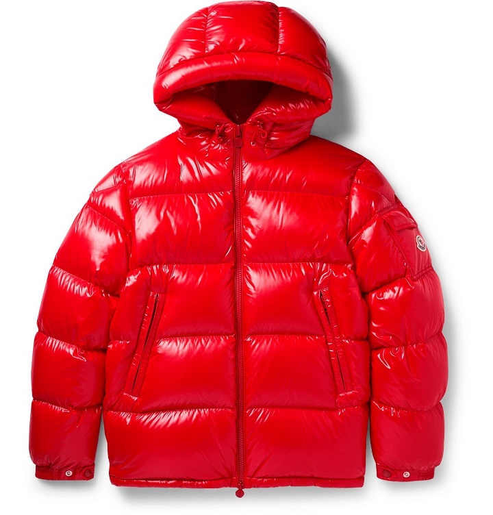Photo: Moncler - Ecrins Hooded Quilted Shell Down Jacket - Red