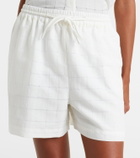 Asceno Boston checked linen and cotton shorts