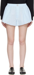 MM6 Maison Margiela Blue Cotton Poplin Shorts
