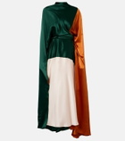 Roksanda Neolitsea caped silk satin gown
