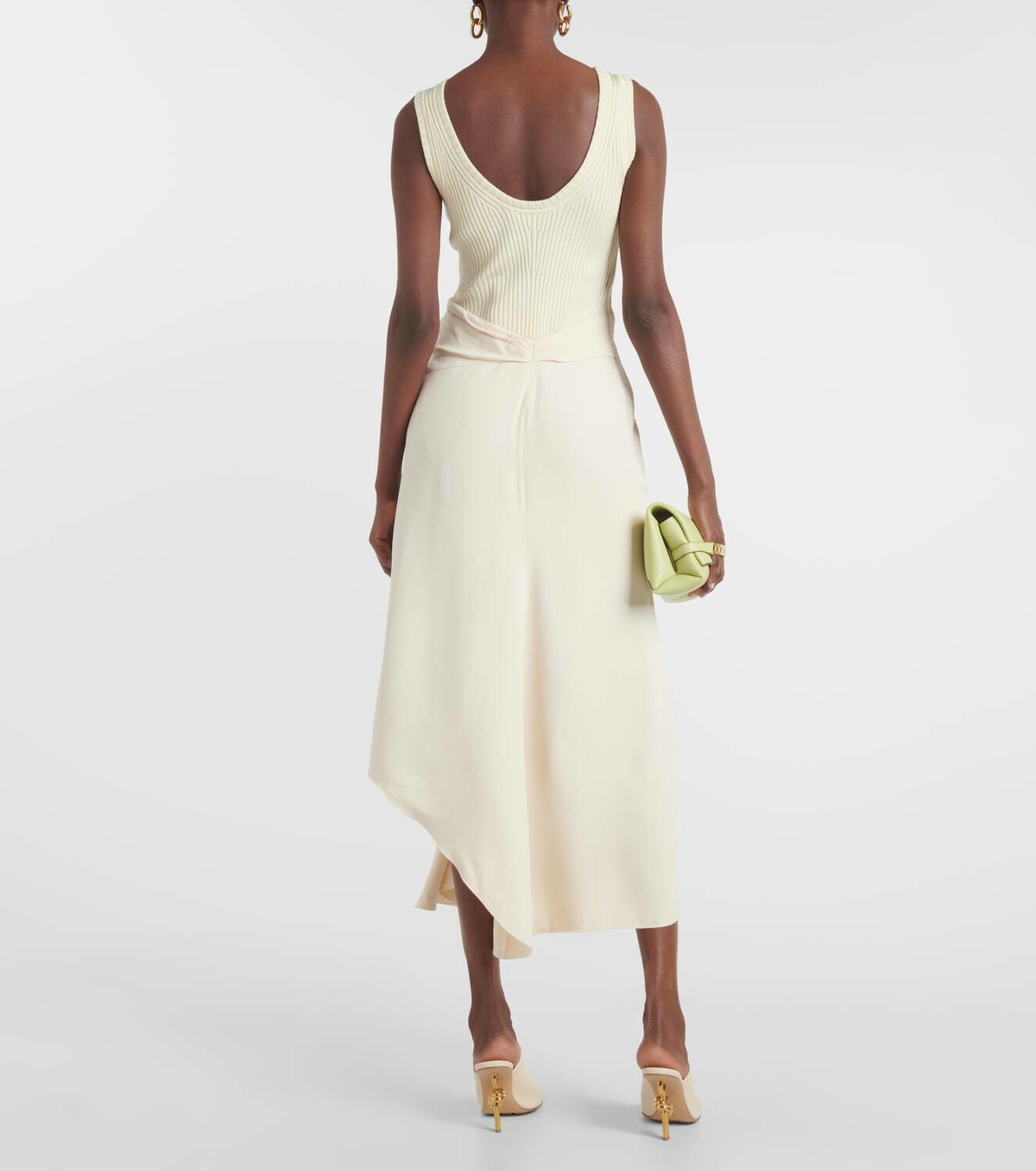 Victoria Beckham Tie-detail midi dress Victoria Beckham