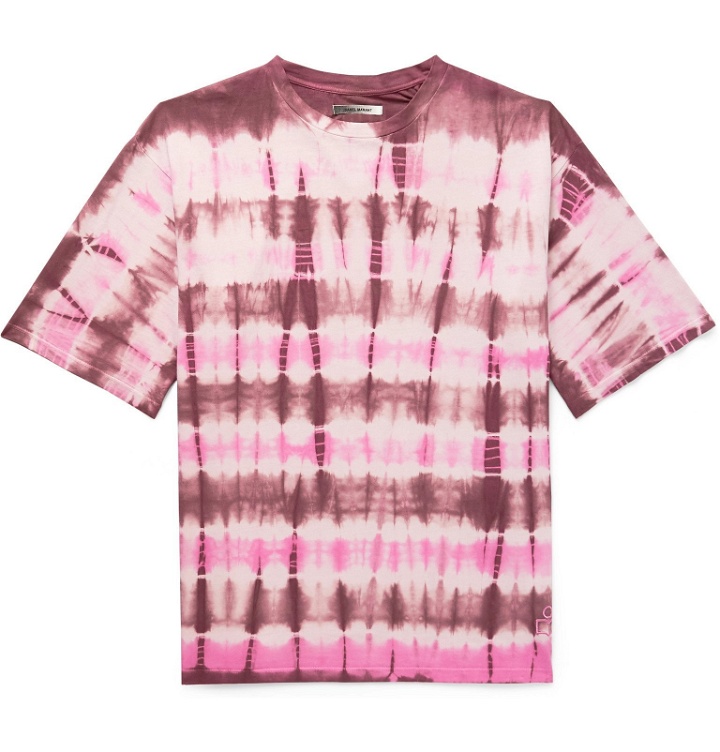 Photo: Isabel Marant - Pondy Tie-Dyed Cotton-Jersey T-Shirt - Pink
