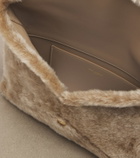 Saint Laurent Cassandre Large shearling clutch