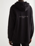 Givenchy - Logo-Print Waffle-Knit Cotton Hoodie - Black