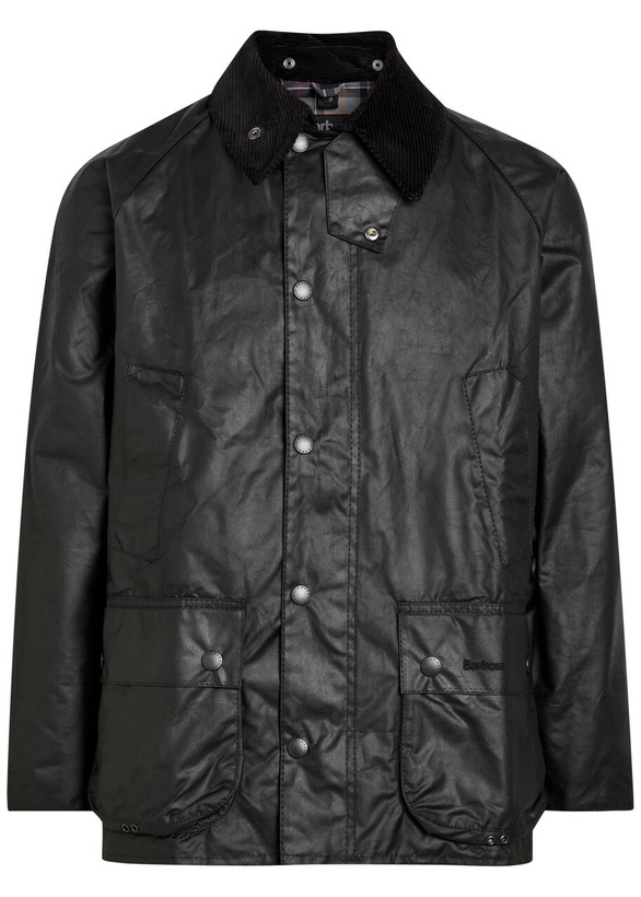 Photo: Barbour Bedale Waxed Cotton Jacket Black