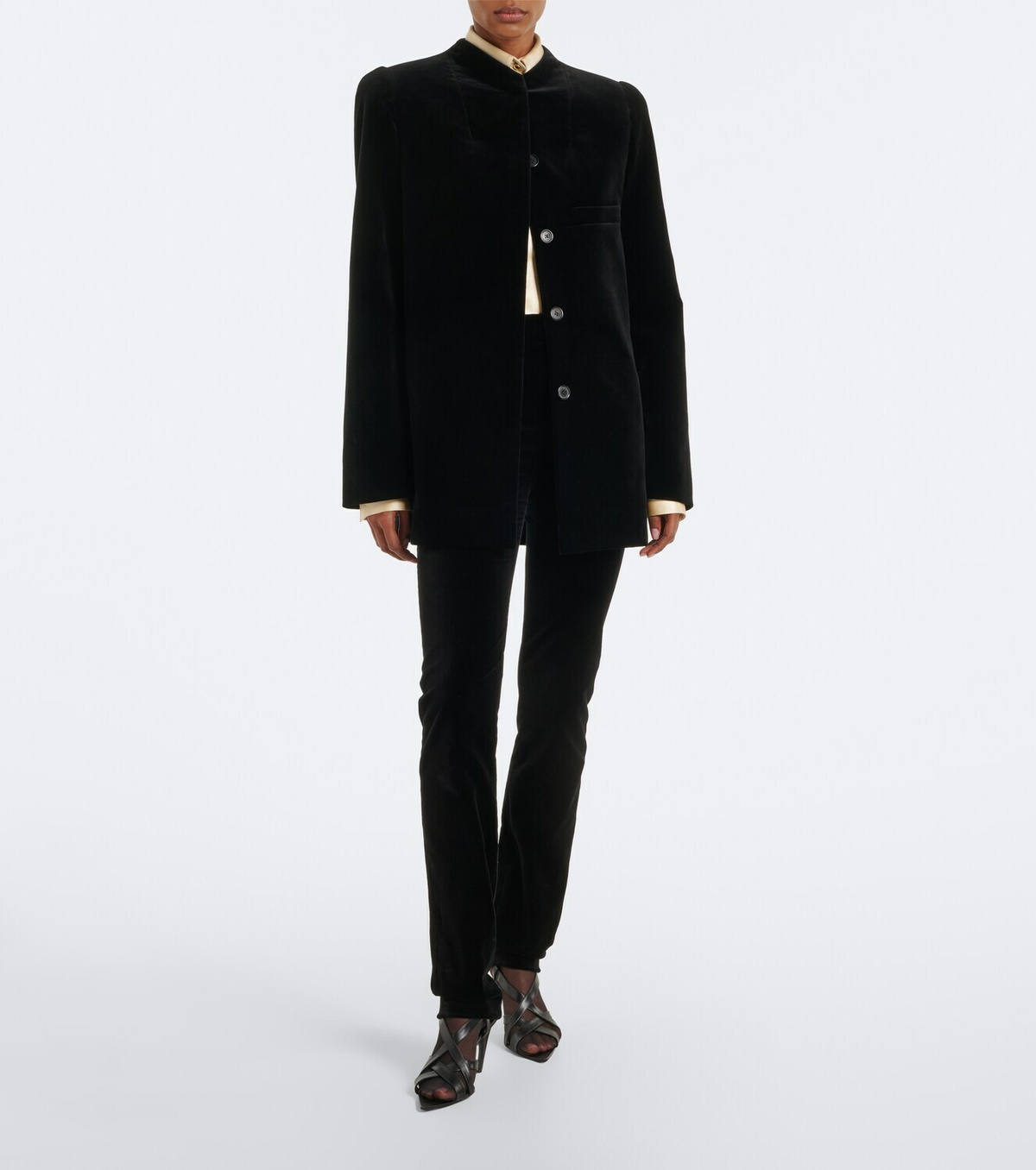 Khaite Sadie cotton velvet coat