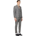 Z Zegna Grey Wool Double-Breasted Suit