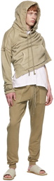 Greg Lauren Khaki Cotton Lounge Pants