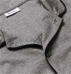 Schiesser - Josef Piped Mélange Cotton-Jersey Pajama Shirt - Gray