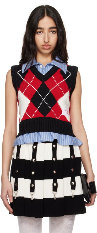 Photo: Charles Jeffrey LOVERBOY Red & Black Smart Cropped Vest