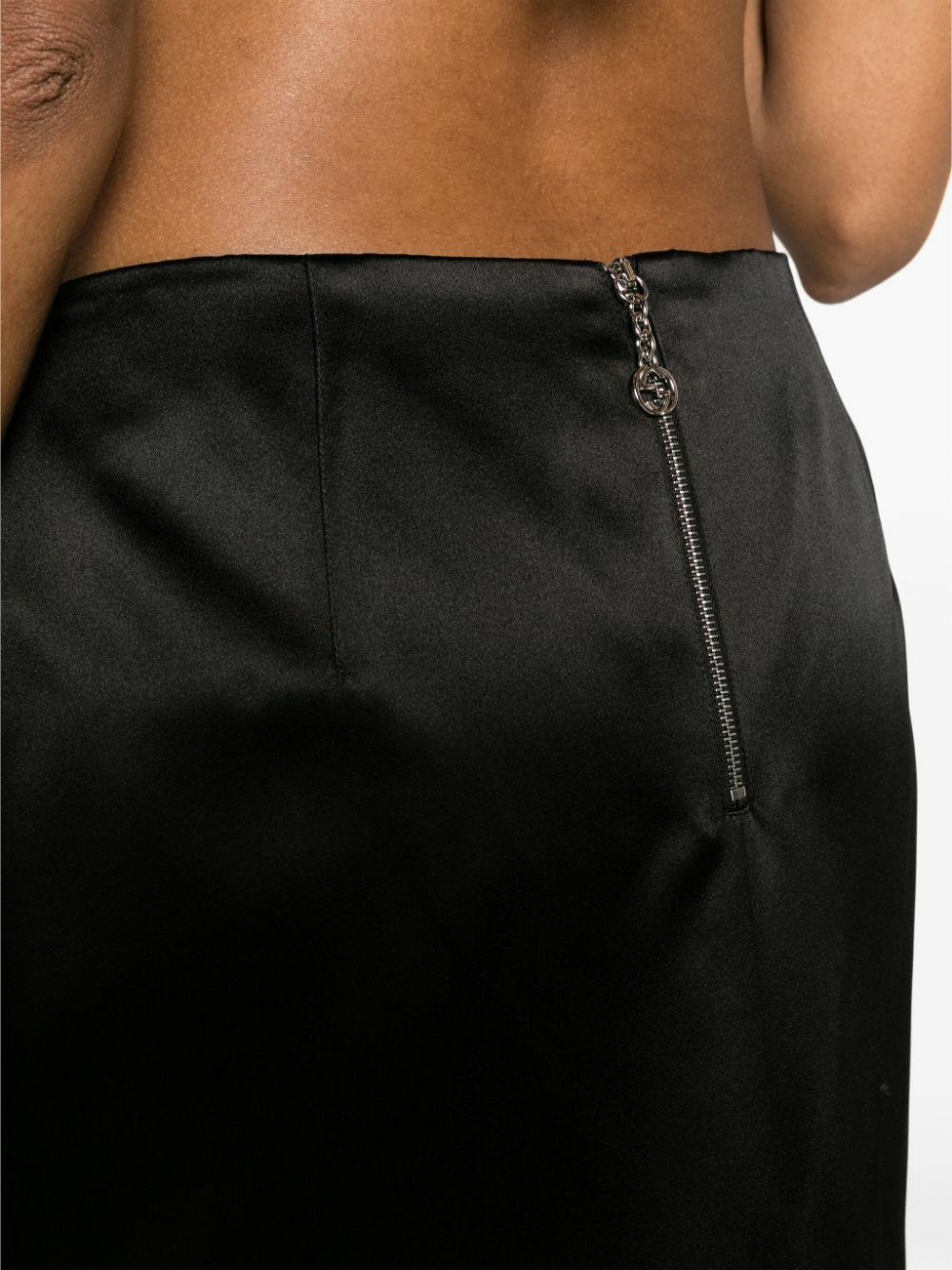Gucci Black Silk-Duchesse Maxi Skirt Gucci