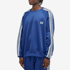 Needles Men's Poly Smooth Crew Neck Sweatshirt in Royal