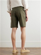 Loro Piana - Slim-Fit Cotton-Blend Bermuda Shorts - Green