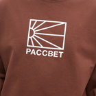 PACCBET Men's Big Logo Crew Sweat in Brown